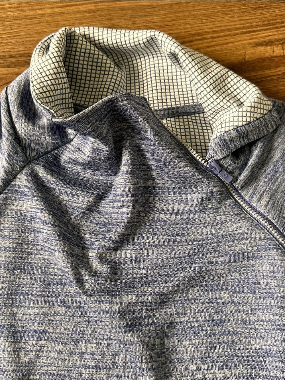 IBKUL Pullover Womens Medium Blue Mock Neck Zip Asymmetrical Golf Tennis UPF 50+ - Picture 3 of 12